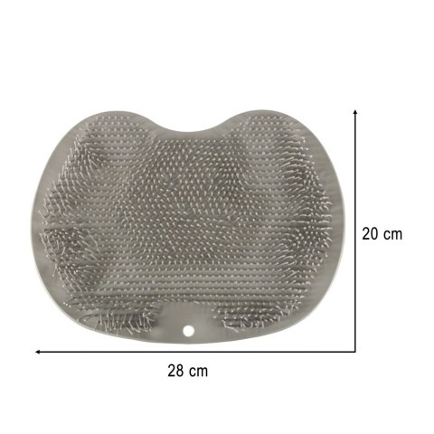 Myjka silikonowa do pleców stóp z przyssawkami masażer do mycia szczotka pod prysznic szary Kik Sp. z o. o. Sp. k. Myjka silikonowa do pleców stóp z przyssawkami masażer do mycia szczotka pod prysznic szary Kik Sp. z o. o. Sp. k.