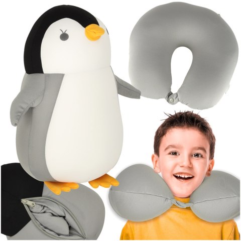 Poduszka podróżna 2w1 rogal pod kark do samochodu samolotu maskotka pingwin Kik Sp. z o. o. Sp. k. Poduszka podróżna 2w1 rogal pod kark do samochodu samolotu maskotka pingwin Kik Sp. z o. o. Sp. k.