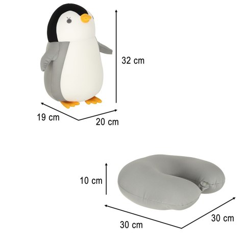 Poduszka podróżna 2w1 rogal pod kark do samochodu samolotu maskotka pingwin Kik Sp. z o. o. Sp. k. Poduszka podróżna 2w1 rogal pod kark do samochodu samolotu maskotka pingwin Kik Sp. z o. o. Sp. k.