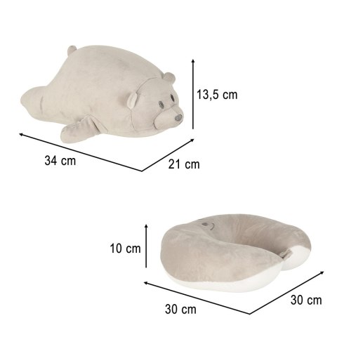 Poduszka podróżna 2w1 rogal pod kark do samolotu samochodu maskotka miś Kik Sp. z o. o. Sp. k. Poduszka podróżna 2w1 rogal pod kark do samolotu samochodu maskotka miś Kik Sp. z o. o. Sp. k.