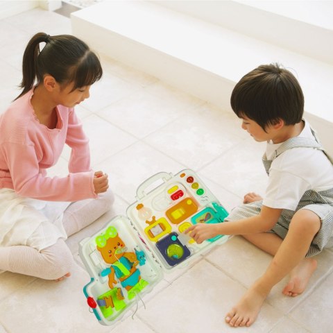 Tablica manipulacyjna sensoryczna montessori walizka pokrętła miś XXL światło dźwięk Kik Sp. z o. o. Sp. k. Tablica manipulacyjna sensoryczna montessori walizka pokrętła miś XXL światło dźwięk Kik Sp. z o. o. Sp. k.