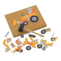 Viga Toys VIGA Drewniana Przybijanka Pojazdy budowlane 45 elementów Montessori