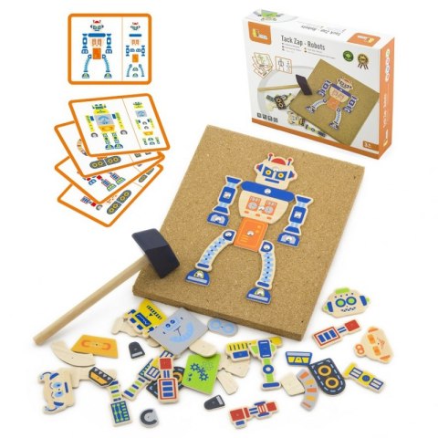 Viga Toys VIGA Drewniana Przybijanka Roboty 45 elementów Montessori Viga Toys VIGA Drewniana Przybijanka Roboty 45 elementów Montessori