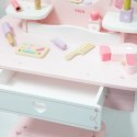 Viga Toys VIGA Duża Toaletka Drewniana Biało-Różowa z Lustrem i Krzesełkiem