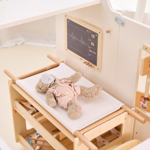 Viga Toys VIGA Duży Drewniany Ambulans Zestaw Karetka Małych Ratowników Akcesoria 25 el.