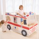 Viga Toys VIGA Duży Drewniany Ambulans Zestaw Karetka Małych Ratowników Akcesoria 25 el.