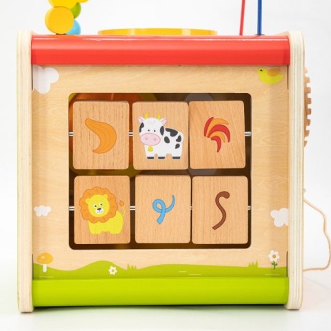 Viga Toys Viga Drewniana Kostka Edukacyjna 5w1 Viga Toys Viga Drewniana Kostka Edukacyjna 5w1