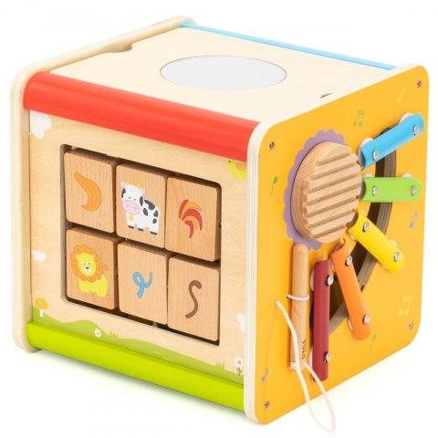 Viga Toys Viga Drewniana Kostka Edukacyjna 5w1 Viga Toys Viga Drewniana Kostka Edukacyjna 5w1
