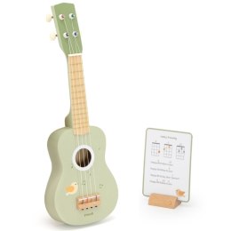 Viga Toys Viga Drewniane Ukulele Gitara Dla Dzieci Zielone Z Nutami