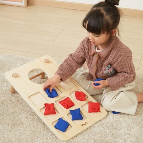 Viga Toys Viga Gra Zręcznościowa 2w1 Kółko i Krzyżyk + Cornhole - Rzut Do celu