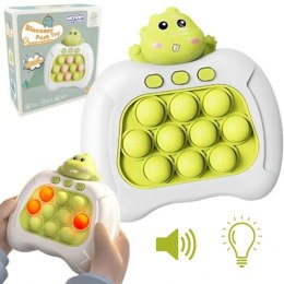 Woopie WOOPIE Gra POP IT Elektryczna Antystresowa Zręcznościowa Dinozaur Zielony Zestaw 24 szt.