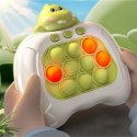 Woopie WOOPIE Gra POP IT Elektryczna Antystresowa Zręcznościowa Dinozaur Zielony Zestaw 9 szt.