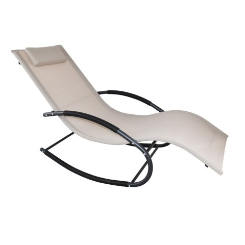 E-hurtownia Leżak OGRODOWY bujany DESIGNERSKI beżowy textilene 150 kg elegancki na lata E-hurtownia Leżak OGRODOWY bujany DESIGNERSKI beżowy textilene 150 kg elegancki na lata