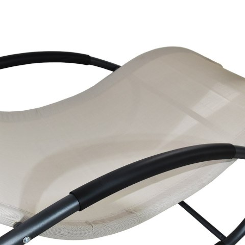 E-hurtownia Leżak OGRODOWY bujany DESIGNERSKI beżowy textilene 150 kg elegancki na lata E-hurtownia Leżak OGRODOWY bujany DESIGNERSKI beżowy textilene 150 kg elegancki na lata