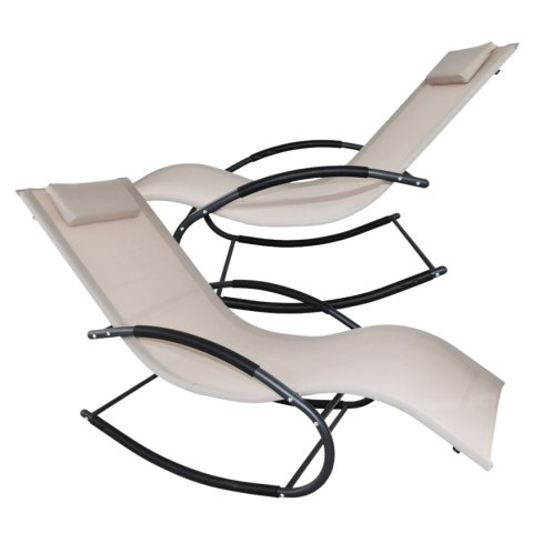 E-hurtownia Leżak OGRODOWY bujany DESIGNERSKI beżowy textilene 150 kg elegancki na lata E-hurtownia Leżak OGRODOWY bujany DESIGNERSKI beżowy textilene 150 kg elegancki na lata