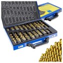 E-hurtownia Wiertła kobaltowe 1-10mm 230el tytanowa powłoka skrzynka metalowa