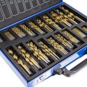 E-hurtownia Wiertła kobaltowe 1-10mm 230el tytanowa powłoka skrzynka metalowa