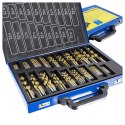 E-hurtownia Wiertła kobaltowe 1-10mm 230el tytanowa powłoka skrzynka metalowa
