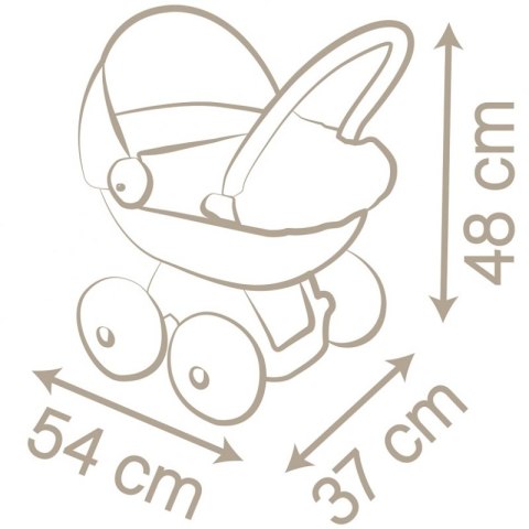 Smoby SMOBY Baby Nurse Wózek Głęboki dla lalki z plastikowym daszkiem Smoby SMOBY Baby Nurse Wózek Głęboki dla lalki z plastikowym daszkiem