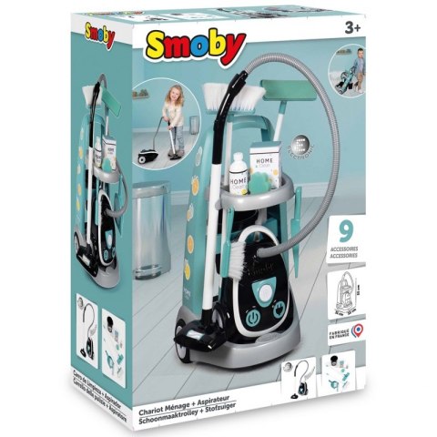 Smoby SMOBY Wózek Do Sprzątania z Odkurzaczem Smoby SMOBY Wózek Do Sprzątania z Odkurzaczem