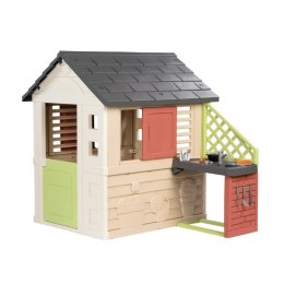 Smoby Smoby Domek Nature z kuchnią + 17 akcesoriów
