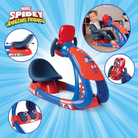 Smoby Smoby Symulator jazdy Spidey ze światłem i dźwiękiem Smoby Smoby Symulator jazdy Spidey ze światłem i dźwiękiem