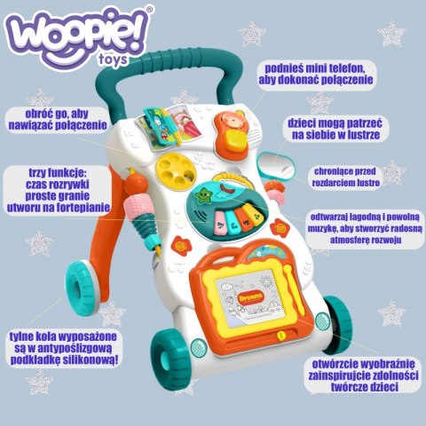 Woopie Baby WOOPIE BABY Grający Chodzik z Znikopisem Woopie Baby WOOPIE BABY Grający Chodzik z Znikopisem
