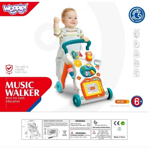 Woopie Baby WOOPIE BABY Grający Chodzik z Znikopisem Woopie Baby WOOPIE BABY Grający Chodzik z Znikopisem