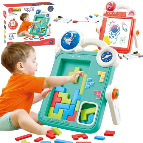 Woopie WOOPIE Dwustronna Tablica do Rysowania Gra Tetris 2w1 Woopie WOOPIE Dwustronna Tablica do Rysowania Gra Tetris 2w1