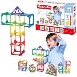 Woopie WOOPIE Klocki Magnetyczne Konstrukcyjne Układanka 110 el._4SZT