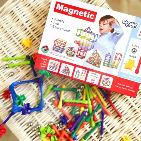 Woopie WOOPIE Klocki Magnetyczne Konstrukcyjne Układanka 110 el._8SZT Woopie WOOPIE Klocki Magnetyczne Konstrukcyjne Układanka 110 el._8SZT