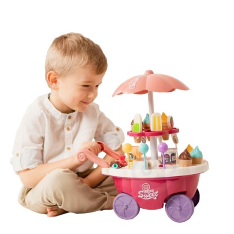 Woopie WOOPIE Sklep Food Truck Cukiernia Wózek Stoisko z Lodami Słodyczami Dźwięk Światło + 36 Akc Woopie WOOPIE Sklep Food Truck Cukiernia Wózek Stoisko z Lodami Słodyczami Dźwięk Światło + 36 Akc