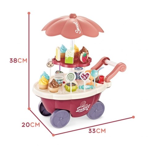 Woopie WOOPIE Sklep Food Truck Cukiernia Wózek Stoisko z Lodami Słodyczami Dźwięk Światło + 36 Akc Woopie WOOPIE Sklep Food Truck Cukiernia Wózek Stoisko z Lodami Słodyczami Dźwięk Światło + 36 Akc