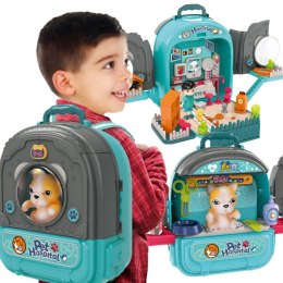 Woopie WOOPIE Zestaw Małego Weterynarza 3w1 Domek w Plecaku Piesek