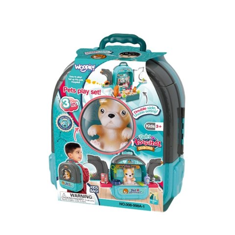 Woopie WOOPIE Zestaw Małego Weterynarza 3w1 Domek w Plecaku Piesek Woopie WOOPIE Zestaw Małego Weterynarza 3w1 Domek w Plecaku Piesek