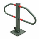 BITUXX® Blokada parkingowa z zamkiem stalowa 46x70 cm widoczna ochrona miejsca