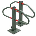 BITUXX® Blokada parkingowa z zamkiem stalowa 46x70 cm widoczna ochrona miejsca