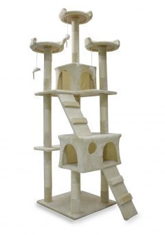 E-hurtownia Drapak drzewko Legowisko Wieża dla Kota 170cm Beżowy E-hurtownia Drapak drzewko Legowisko Wieża dla Kota 170cm Beżowy