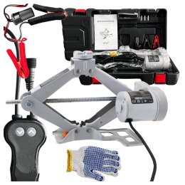 E-hurtownia Elektryczny podnośnik samochodowy 2T 12V z pilotem wys. 12-35cm lekki 4.3kg