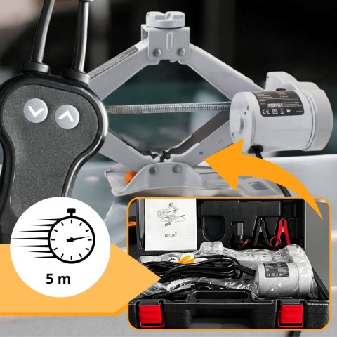 E-hurtownia Elektryczny podnośnik samochodowy 2T 12V z pilotem wys. 12-35cm lekki 4.3kg E-hurtownia Elektryczny podnośnik samochodowy 2T 12V z pilotem wys. 12-35cm lekki 4.3kg