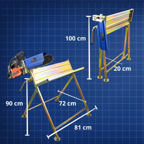E-hurtownia Stojak do cięcia drewna Koziołek do drewna z uchwytem na piłę 45cm 120kg E-hurtownia Stojak do cięcia drewna Koziołek do drewna z uchwytem na piłę 45cm 120kg