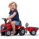 FALK FALK Jeździk Traktorek Baby Case IH Ride-On Czerwony z Przyczepką + akc. od 12 miesięcy