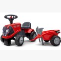 FALK FALK Jeździk Traktorek Baby Case IH Ride-On Czerwony z Przyczepką + akc. od 12 miesięcy