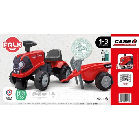 FALK FALK Jeździk Traktorek Baby Case IH Ride-On Czerwony z Przyczepką + akc. od 12 miesięcy FALK FALK Jeździk Traktorek Baby Case IH Ride-On Czerwony z Przyczepką + akc. od 12 miesięcy