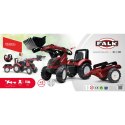 FALK FALK Traktor Valtra Bordowy na Pedały z Przyczepką i Łyżką od 3 Lat