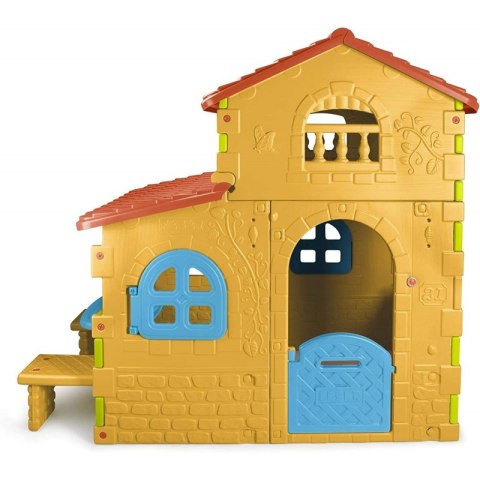 Feber FEBER Domek Ogrodowy Super Villa ze Stolikiem Krzesłami Duży Feber FEBER Domek Ogrodowy Super Villa ze Stolikiem Krzesłami Duży