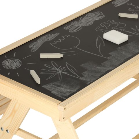 Ławka ogrodowa stolik dla dzieci drewniany piaskownica tablica 92 x 78 x 52 cm "3Toysm" Dzięgielewski Tomasz Ławka ogrodowa stolik dla dzieci drewniany piaskownica tablica 92 x 78 x 52 cm "3Toysm" Dzięgielewski Tomasz