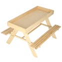 Ławka ogrodowa stolik dla dzieci drewniany piaskownica tablica 92 x 78 x 52 cm "3Toysm" Dzięgielewski Tomasz