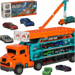 Tor wyścigowy samochodowy laweta transporter 6 el. pomarańczowy Kik Sp. z o. o. Sp. k.