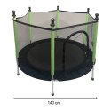 Trampolina ogrodowa dla dzieci siatka 140 cm zielona Kik Sp. z o. o. Sp. k.